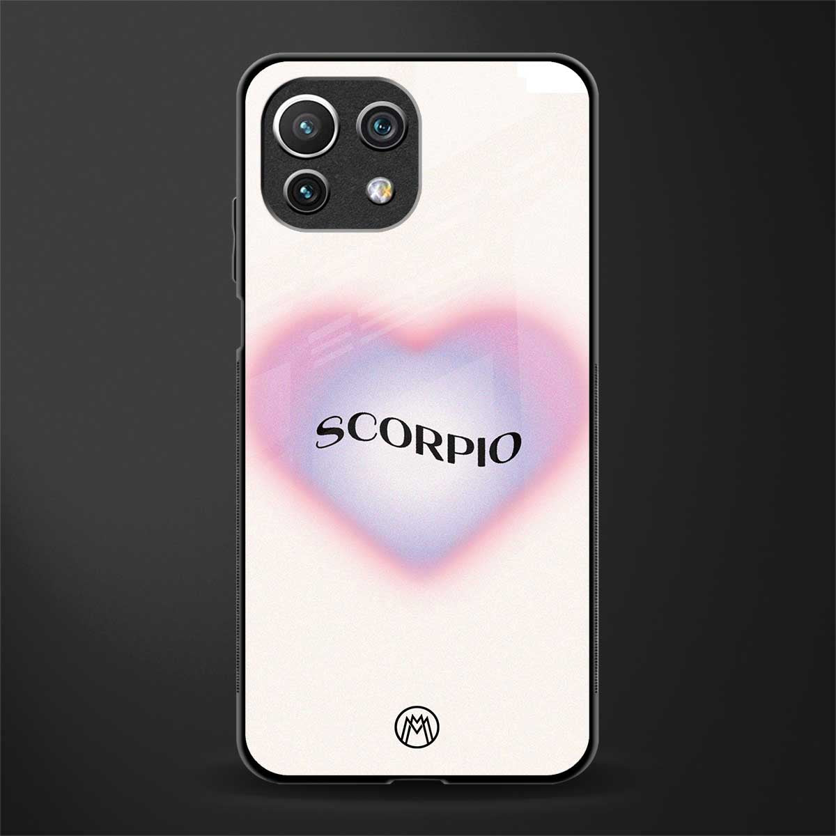 scorpio minimalistic glass case for mi 11 lite image