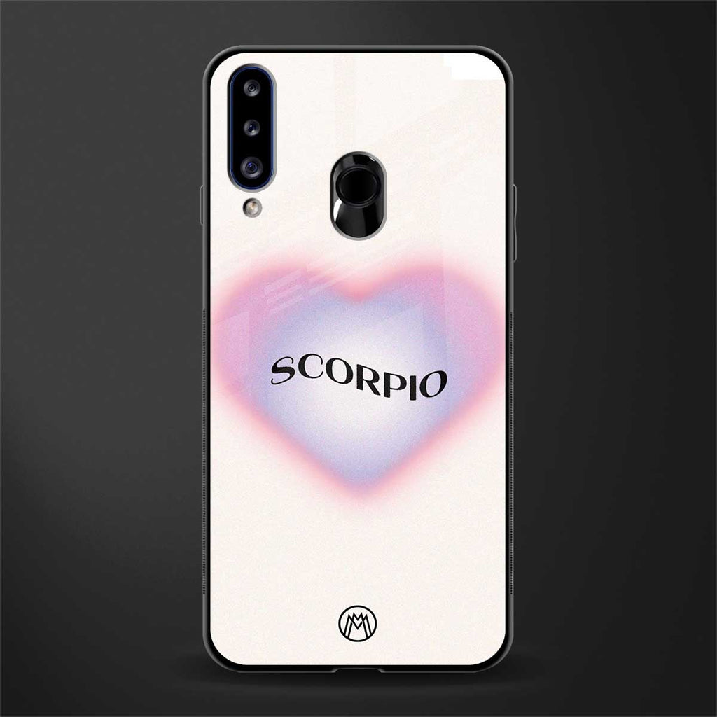 scorpio minimalistic glass case for samsung galaxy a20s image