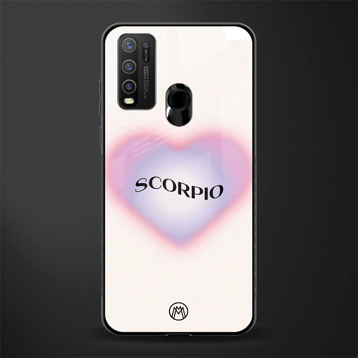 scorpio minimalistic glass case for vivo y30 image