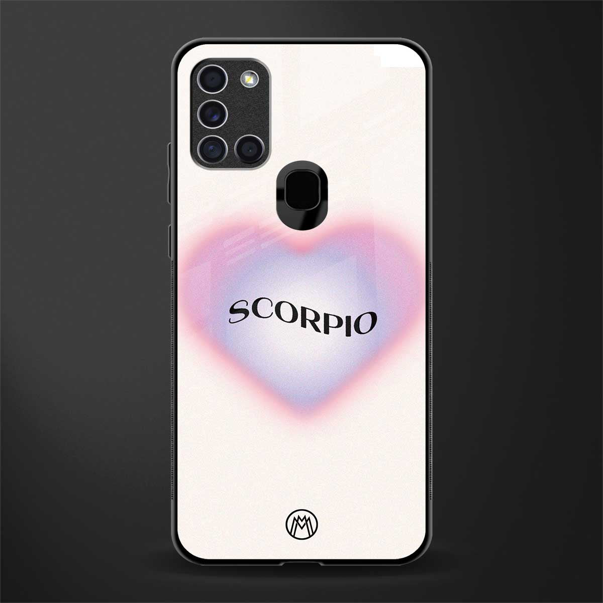 scorpio minimalistic glass case for samsung galaxy a21s image