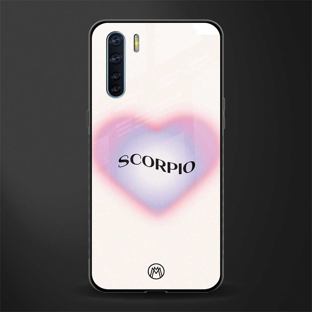 scorpio minimalistic glass case for oppo f15 image