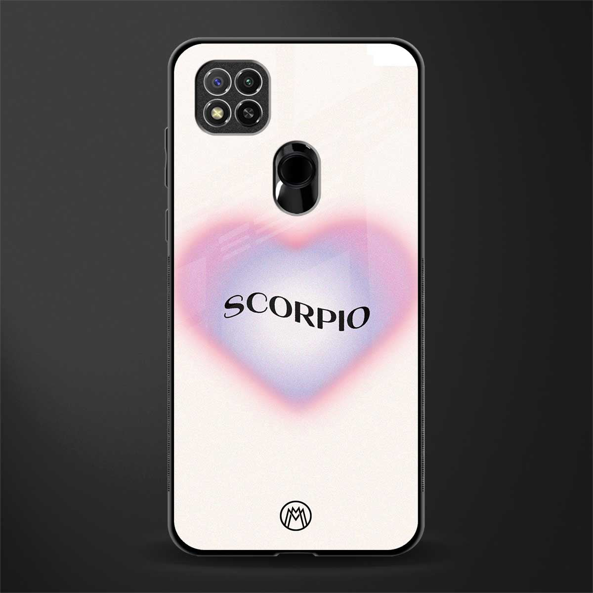 scorpio minimalistic glass case for redmi 9 image