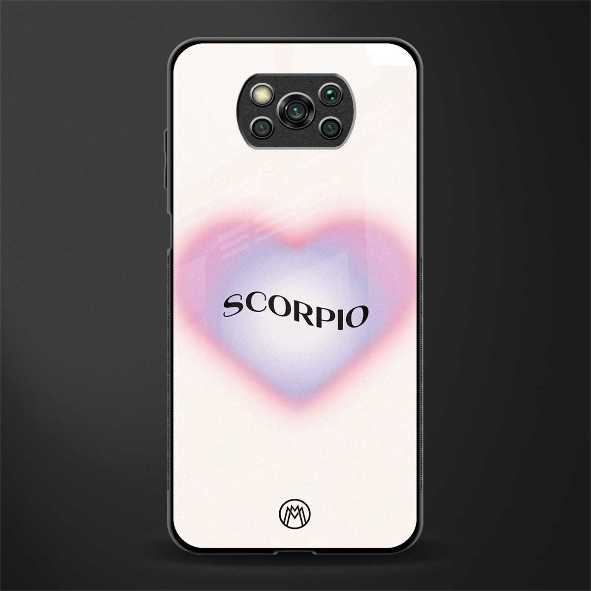 scorpio minimalistic glass case for poco x3 image