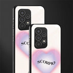 scorpio minimalistic back phone cover | glass case for samsung galaxy a53 5g