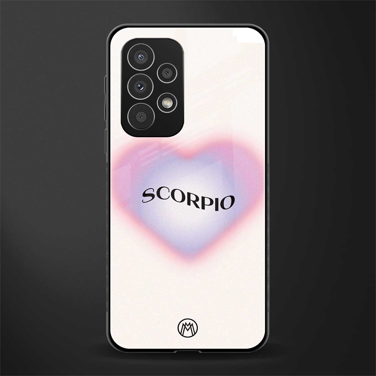 scorpio minimalistic back phone cover | glass case for samsung galaxy a73 5g