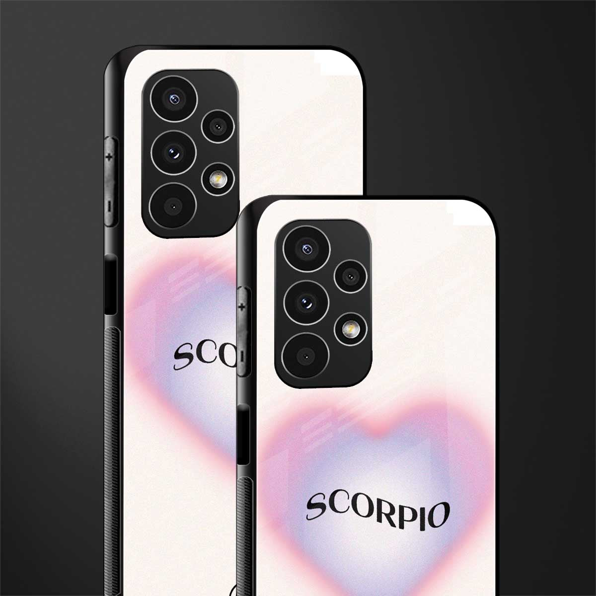 scorpio minimalistic back phone cover | glass case for samsung galaxy a13 4g