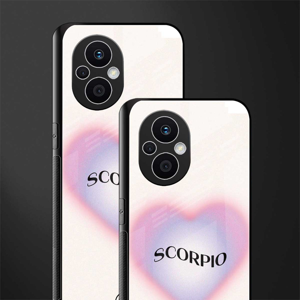 scorpio minimalistic back phone cover | glass case for oppo f21 pro 5g