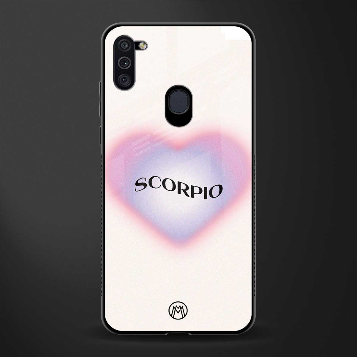 scorpio minimalistic glass case for samsung galaxy m11 image