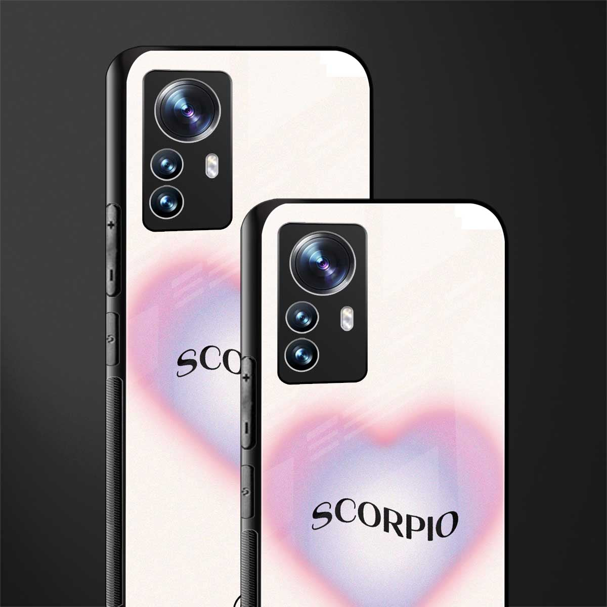 scorpio minimalistic back phone cover | glass case for xiaomi 12 pro
