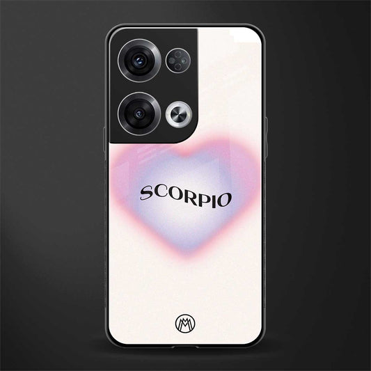 scorpio minimalistic back phone cover | glass case for oppo reno 8
