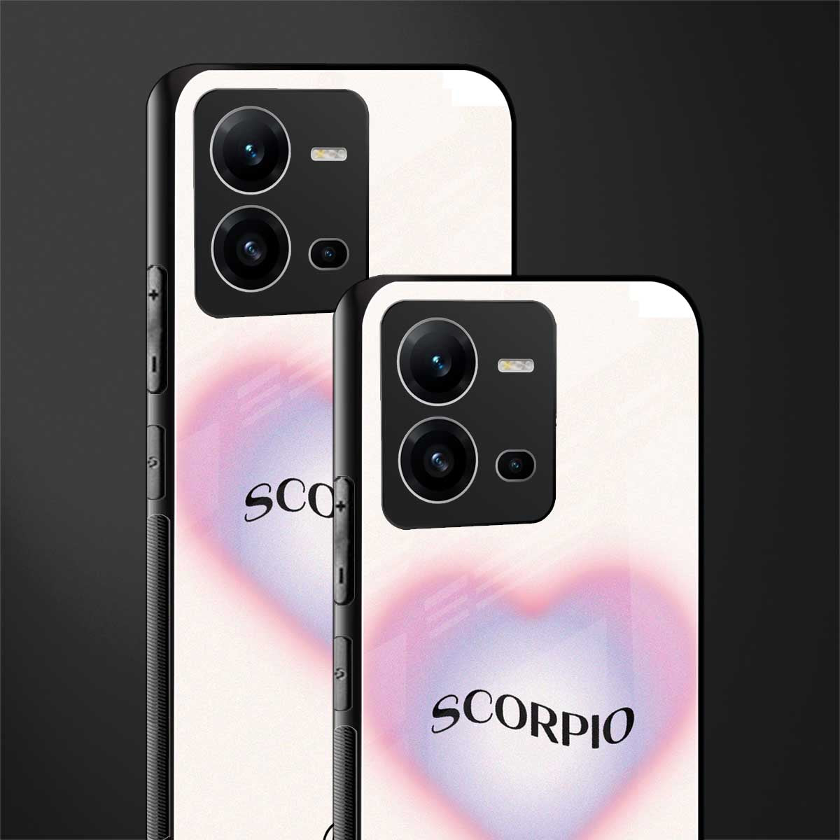 scorpio minimalistic back phone cover | glass case for vivo v25-5g