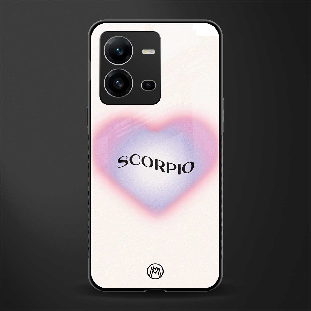 scorpio minimalistic back phone cover | glass case for vivo v25-5g