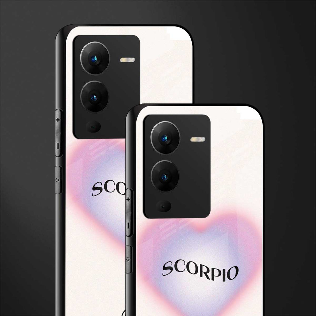 scorpio minimalistic back phone cover | glass case for vivo v25 pro 5g