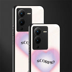 scorpio minimalistic back phone cover | glass case for vivo v25 pro 5g