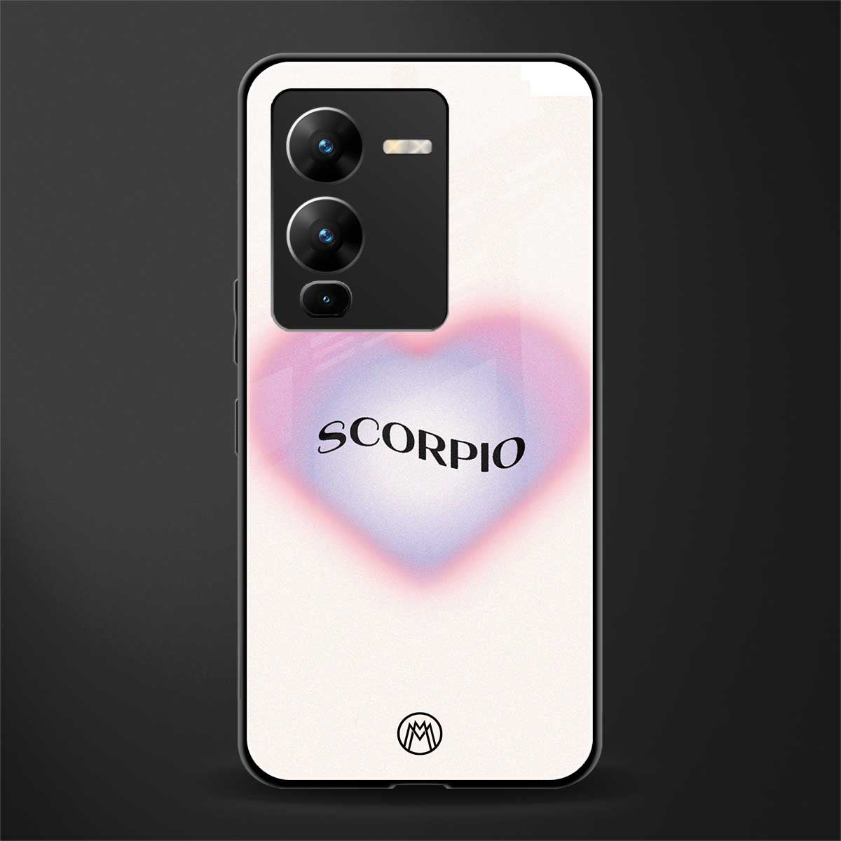 scorpio minimalistic back phone cover | glass case for vivo v25 pro 5g