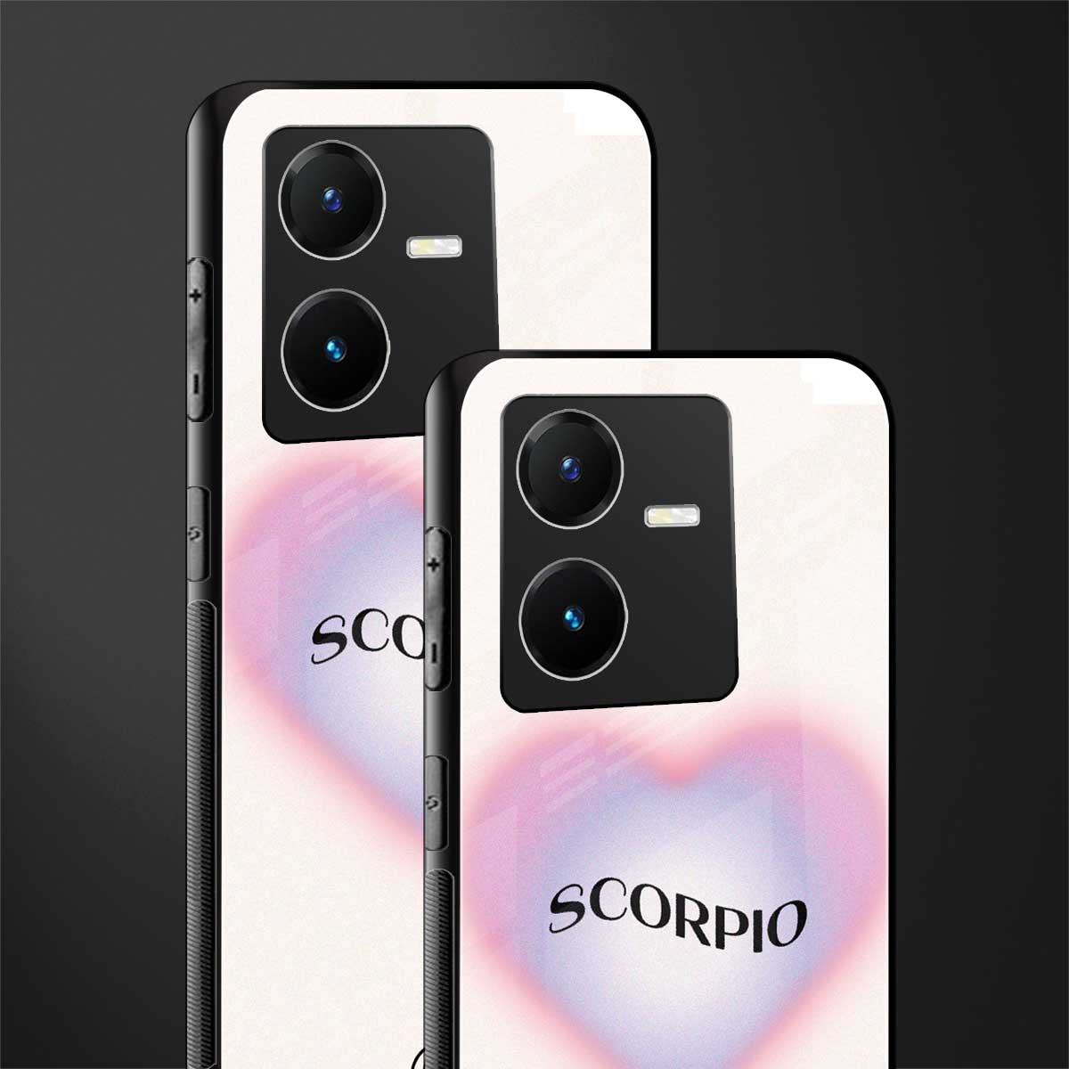 scorpio minimalistic back phone cover | glass case for vivo y22