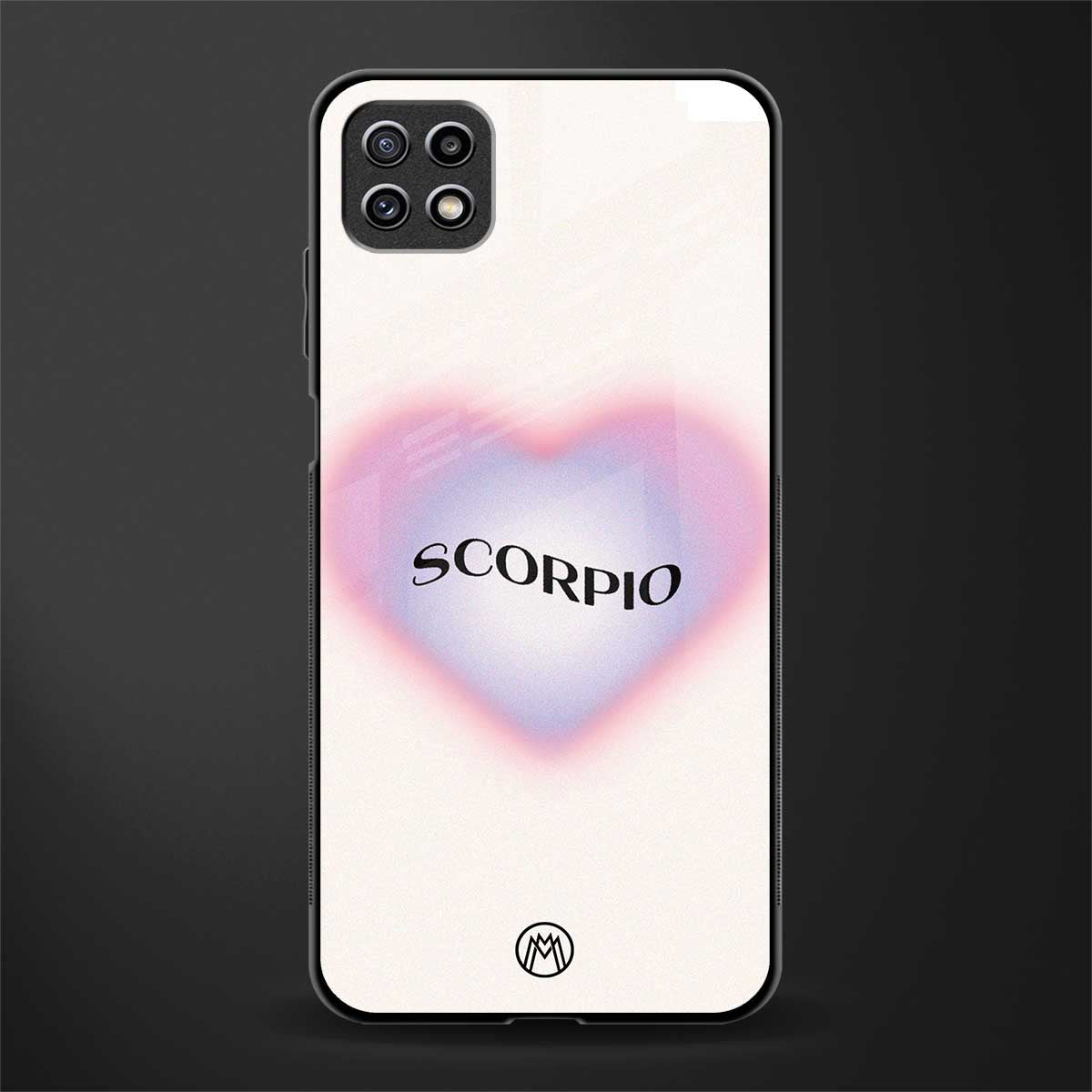 scorpio minimalistic back phone cover | glass case for samsung galaxy f42