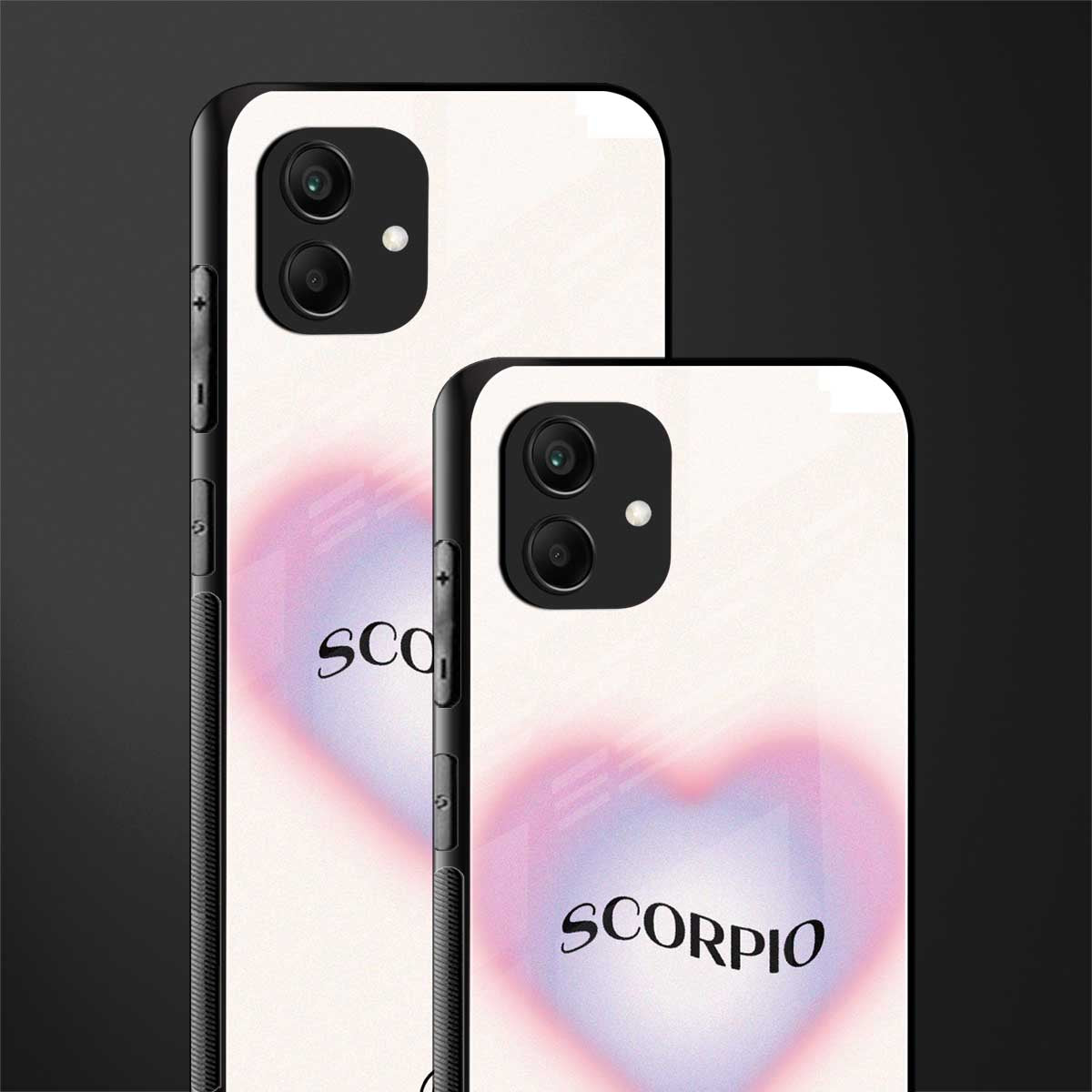 scorpio minimalistic back phone cover | glass case for samsung galaxy a04