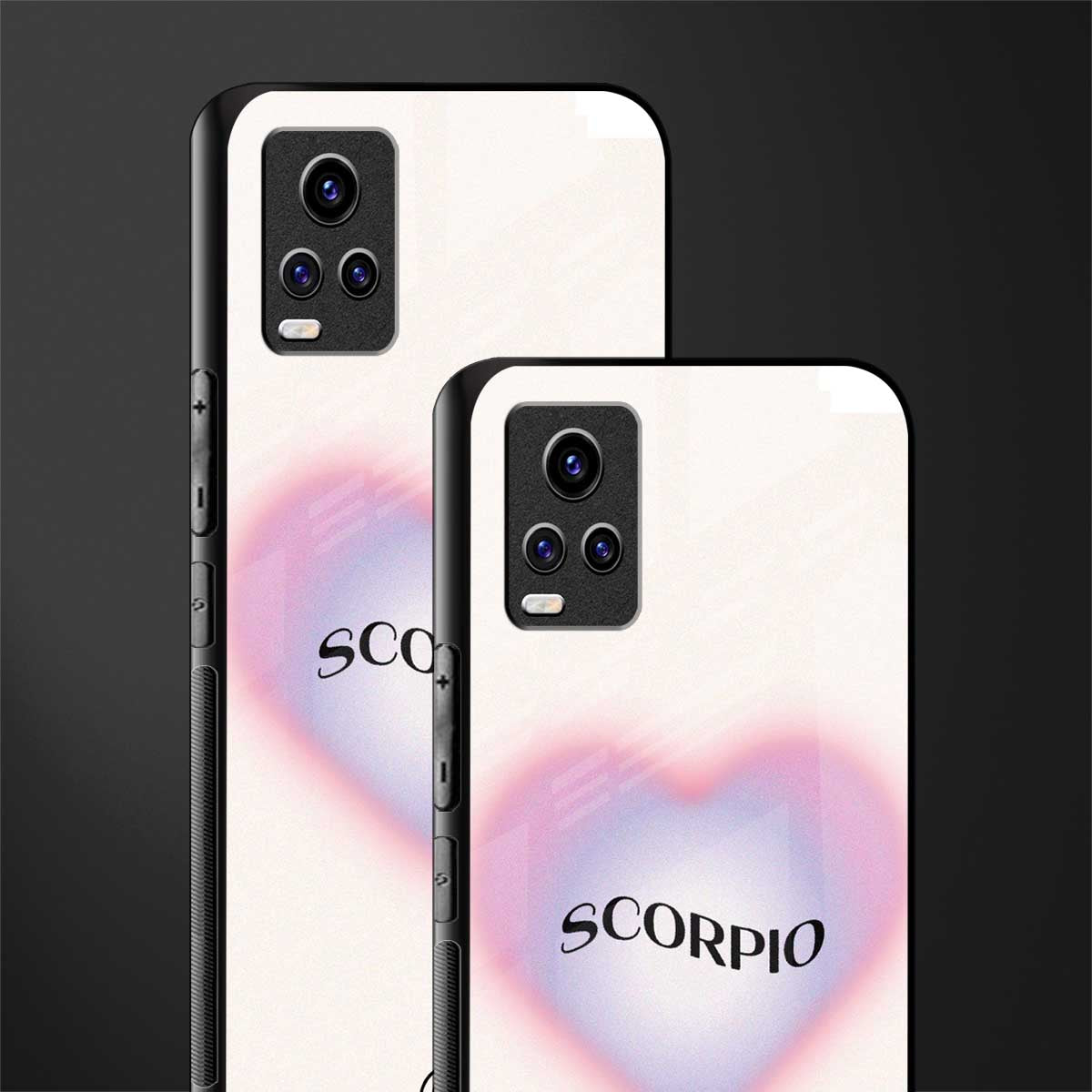 scorpio minimalistic back phone cover | glass case for vivo v21e 4g