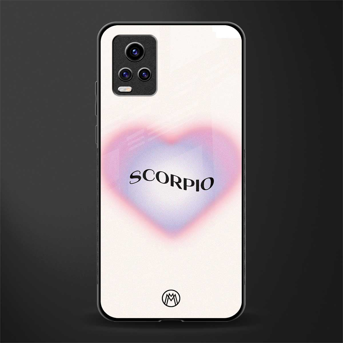 scorpio minimalistic back phone cover | glass case for vivo v21e 4g