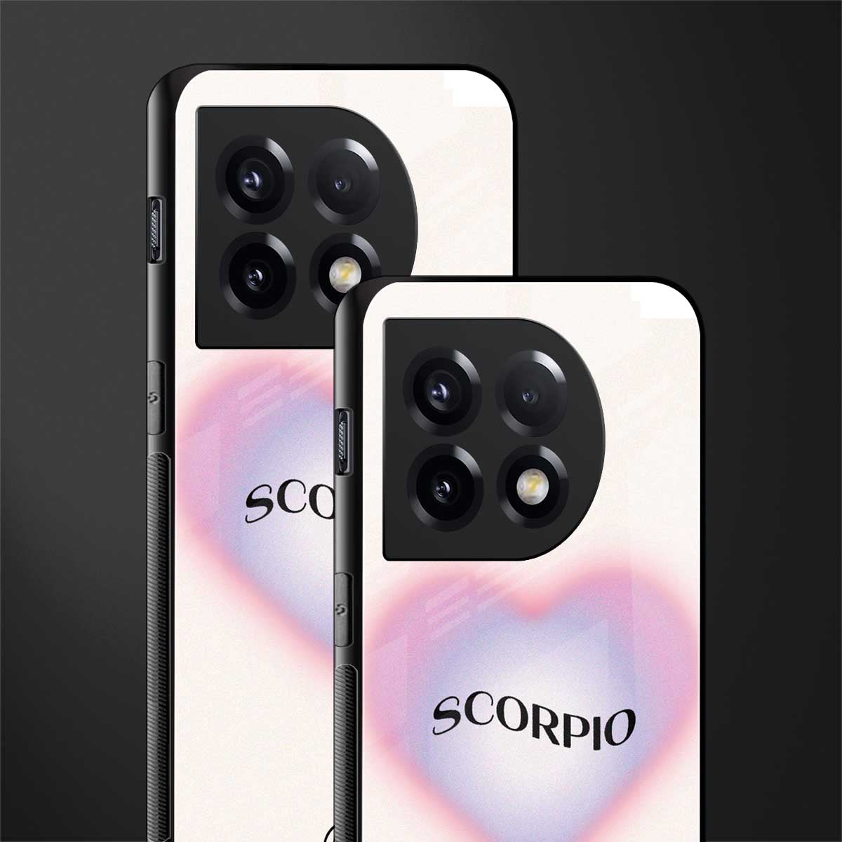 scorpio minimalistic back phone cover | glass case for oneplus 11