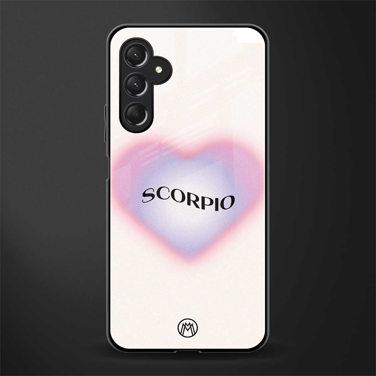 scorpio minimalistic back phone cover | glass case for samsun galaxy a24 4g