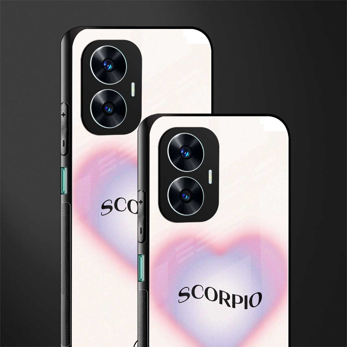 scorpio minimalistic back phone cover | glass case for realme c55