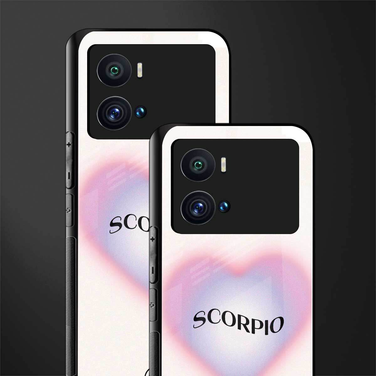scorpio minimalistic back phone cover | glass case for iQOO 9 Pro