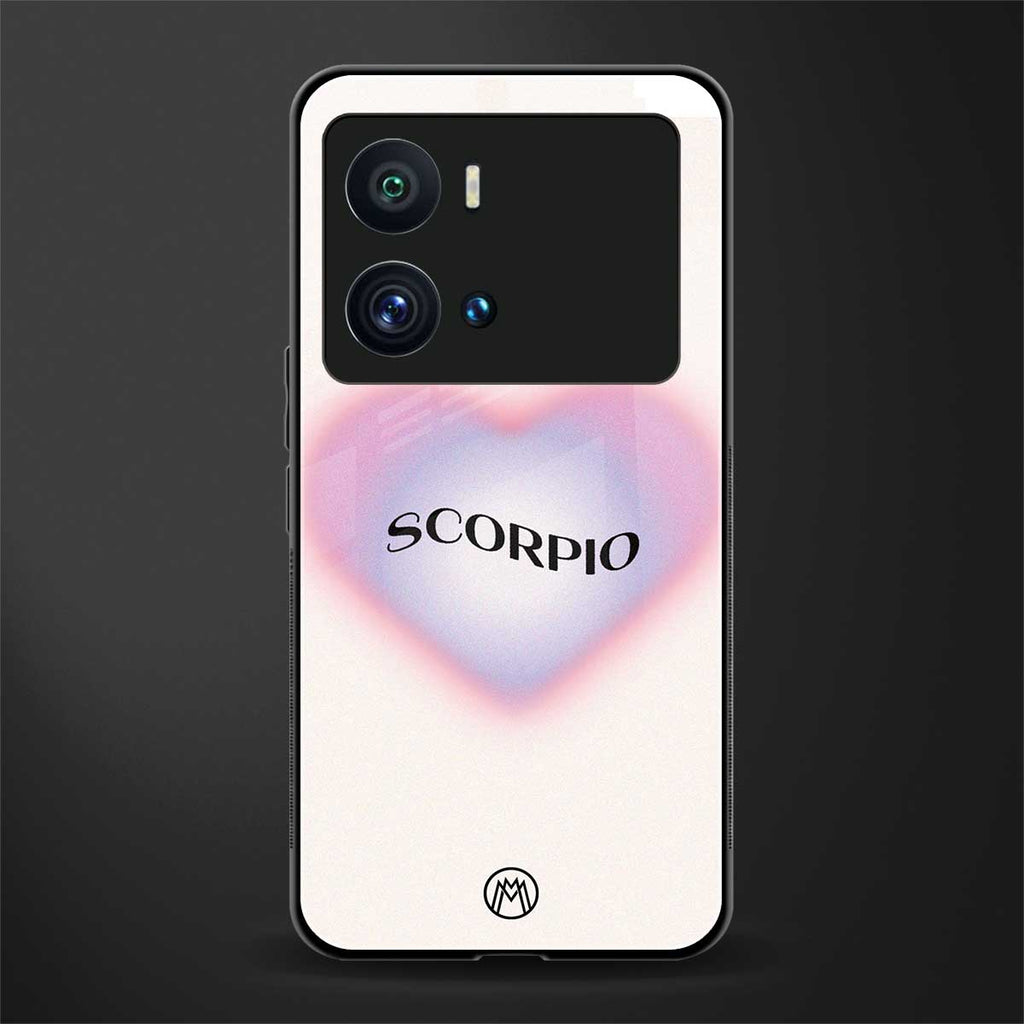 scorpio minimalistic back phone cover | glass case for iQOO 9 Pro