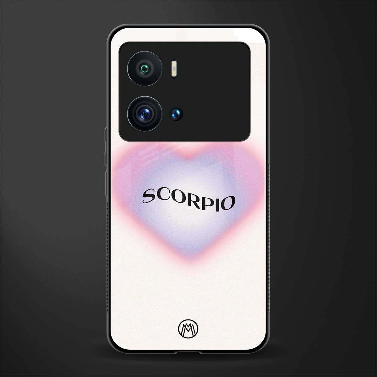 scorpio minimalistic back phone cover | glass case for iQOO 9 Pro