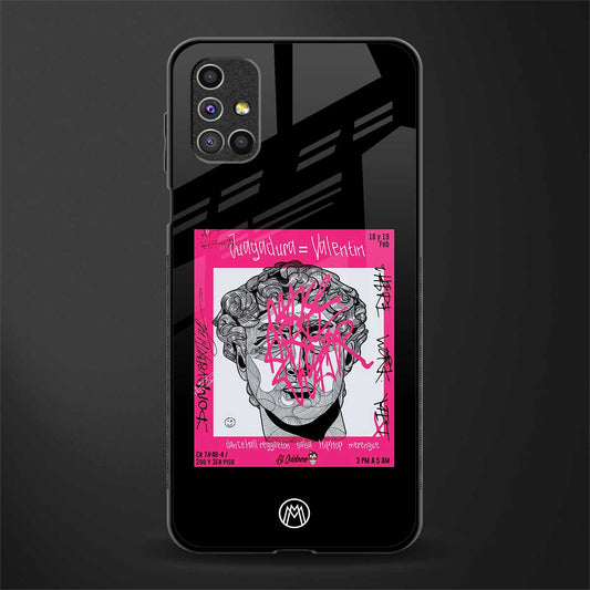 scribbled david michelangelo glass case for samsung galaxy m31s image