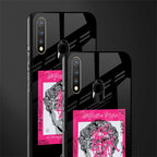 scribbled david michelangelo glass case for vivo u20 image-2