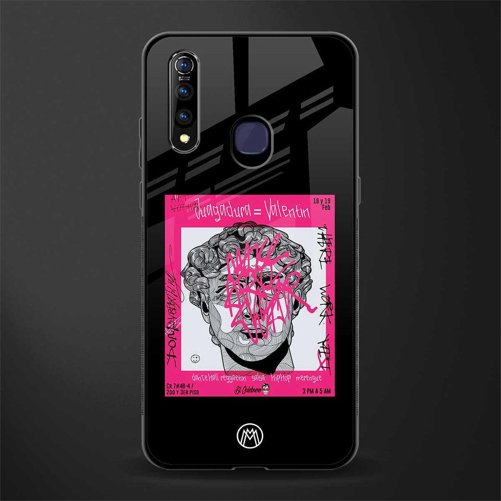 scribbled david michelangelo glass case for vivo z1 pro image