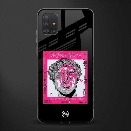 scribbled david michelangelo glass case for samsung galaxy a51 image