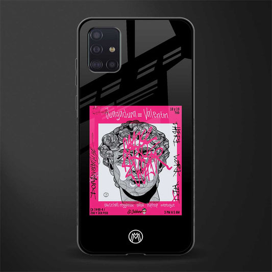 scribbled david michelangelo glass case for samsung galaxy a71 image