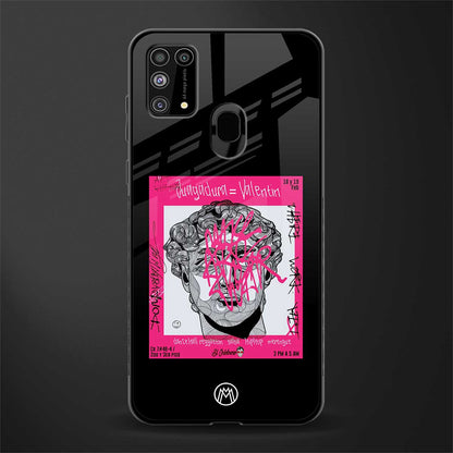 scribbled david michelangelo glass case for samsung galaxy f41 image