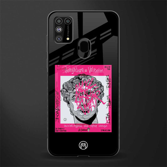 scribbled david michelangelo glass case for samsung galaxy f41 image