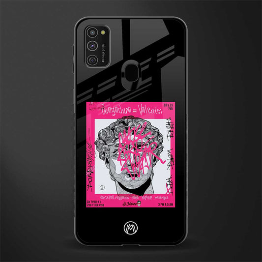 scribbled david michelangelo glass case for samsung galaxy m30s image