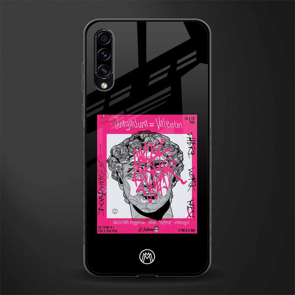 scribbled david michelangelo glass case for samsung galaxy a70 image