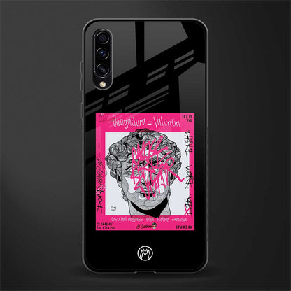 scribbled david michelangelo glass case for samsung galaxy a70 image