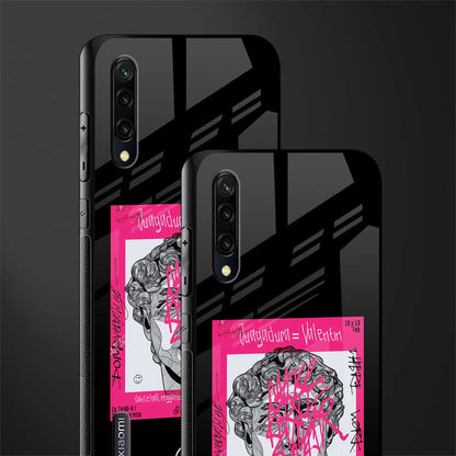 scribbled david michelangelo glass case for mi a3 redmi a3 image-2