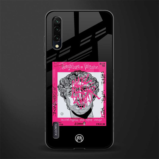 scribbled david michelangelo glass case for mi a3 redmi a3 image