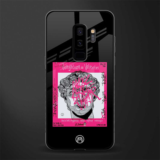 scribbled david michelangelo glass case for samsung galaxy s9 plus image