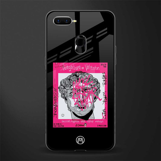 scribbled david michelangelo glass case for oppo a7 image