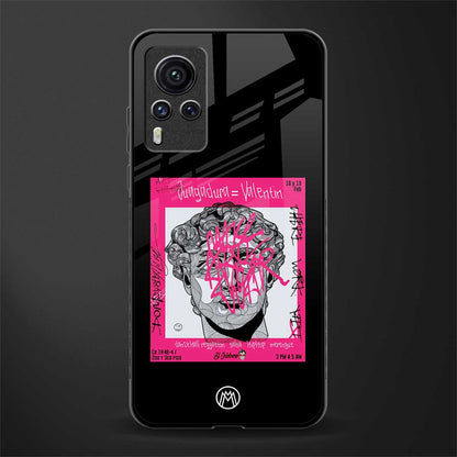 scribbled david michelangelo glass case for vivo x60 pro image