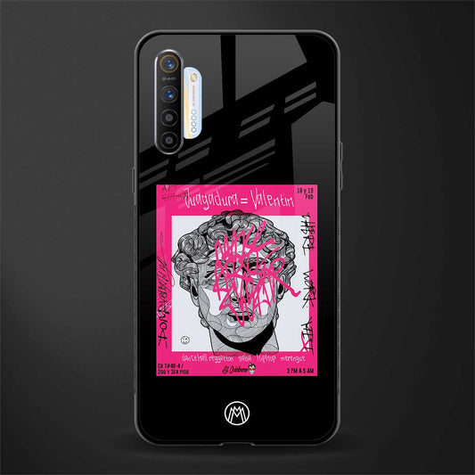 scribbled david michelangelo glass case for realme x2 image