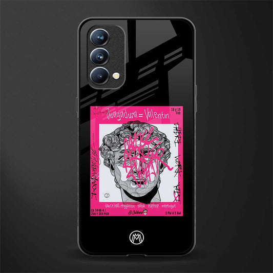 scribbled david michelangelo glass case for oppo f19s image