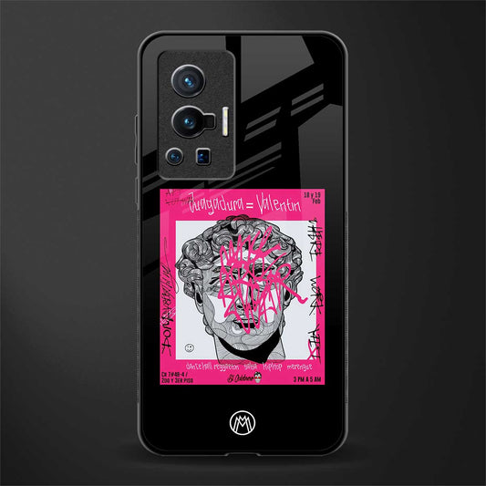 scribbled david michelangelo glass case for vivo x70 pro image