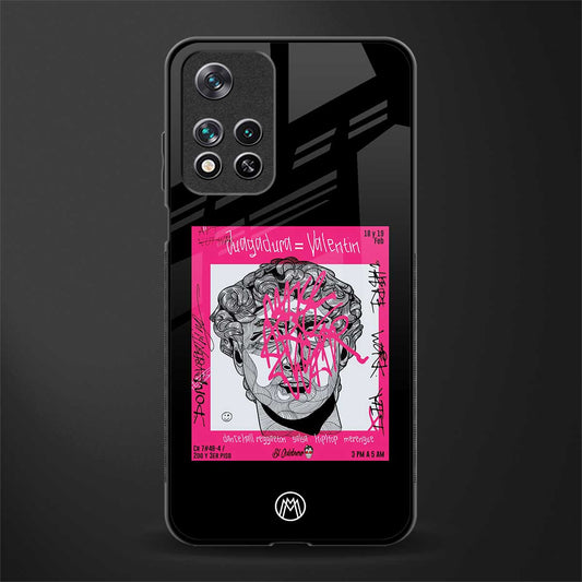scribbled david michelangelo glass case for poco m4 pro 5g image