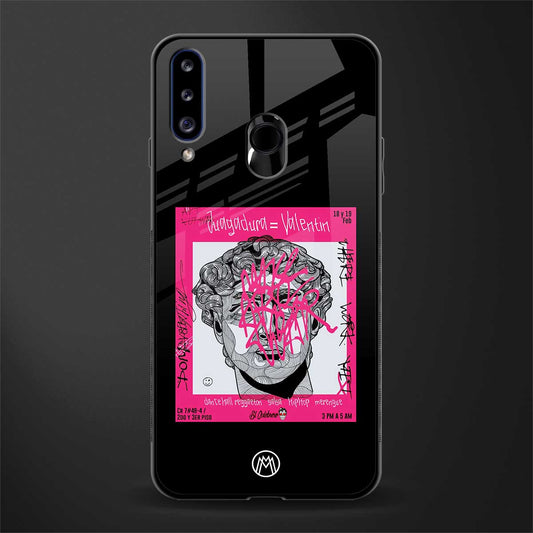 scribbled david michelangelo glass case for samsung galaxy a20s image